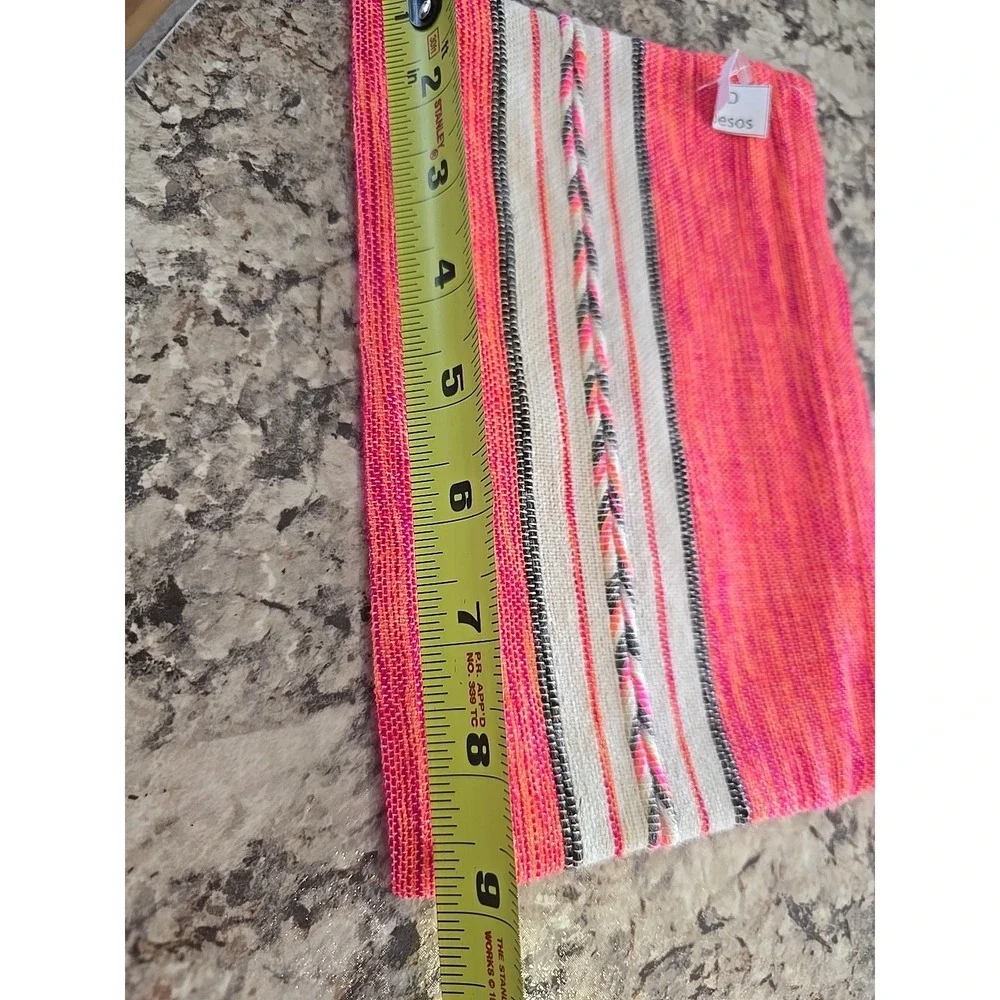 Hand Woven Pouch  Pink, Orange‎